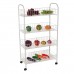 2 3 4 Layers Space Saving Kitchen Storage Baskets Trolley Rack with Wheels