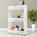 3 4 Layers Multi  function Rack Shelf Portable Cart Storage for Kitchen Bathroom Arrangement